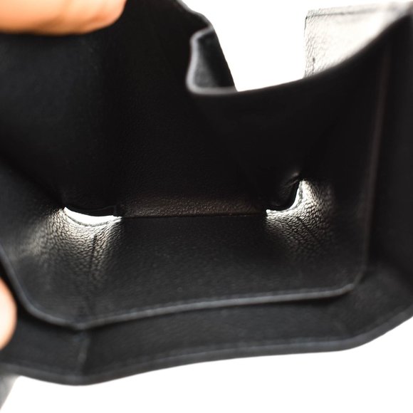 SAINT LAURENT Black Leather & Logo Small Wallet mn - Picture 6 of 9